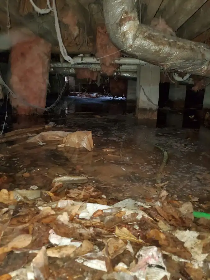 Crawl space flood assessment for Commercial Water Damage Restoration in Summit